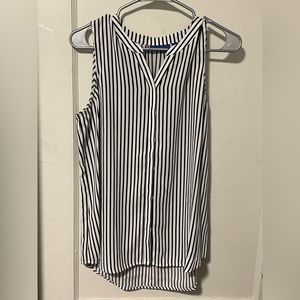 Black and white blouse with buttons